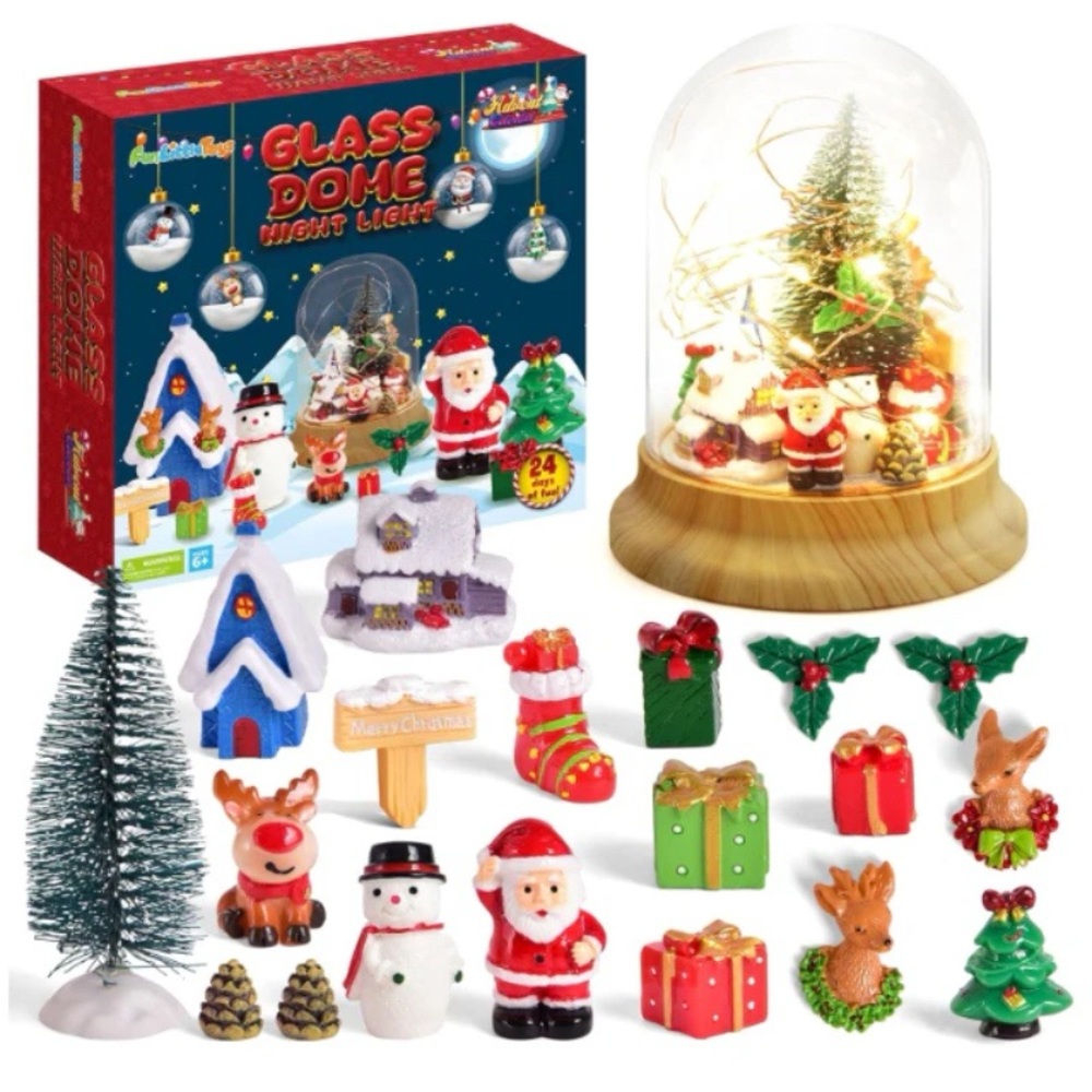 DIY Glass Dome Advent Calendar Night Light - New & Sealed
